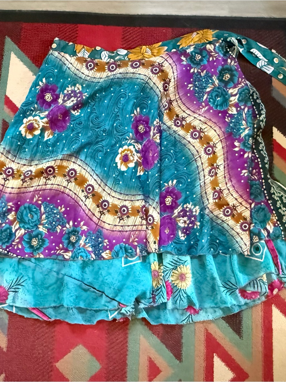 Floral Wrap Skirt Dress